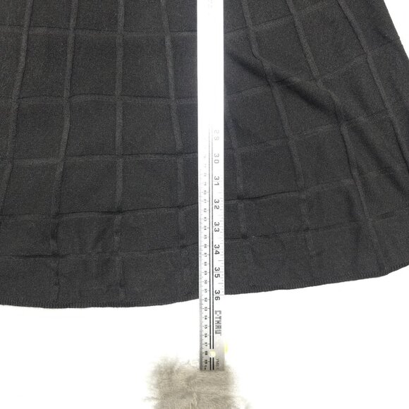 Calvin‎ Klein Sweater Dress Small Black Fit & Flare Knit Scoop Neck 3/4 Sleeve - Picture 8 of 8